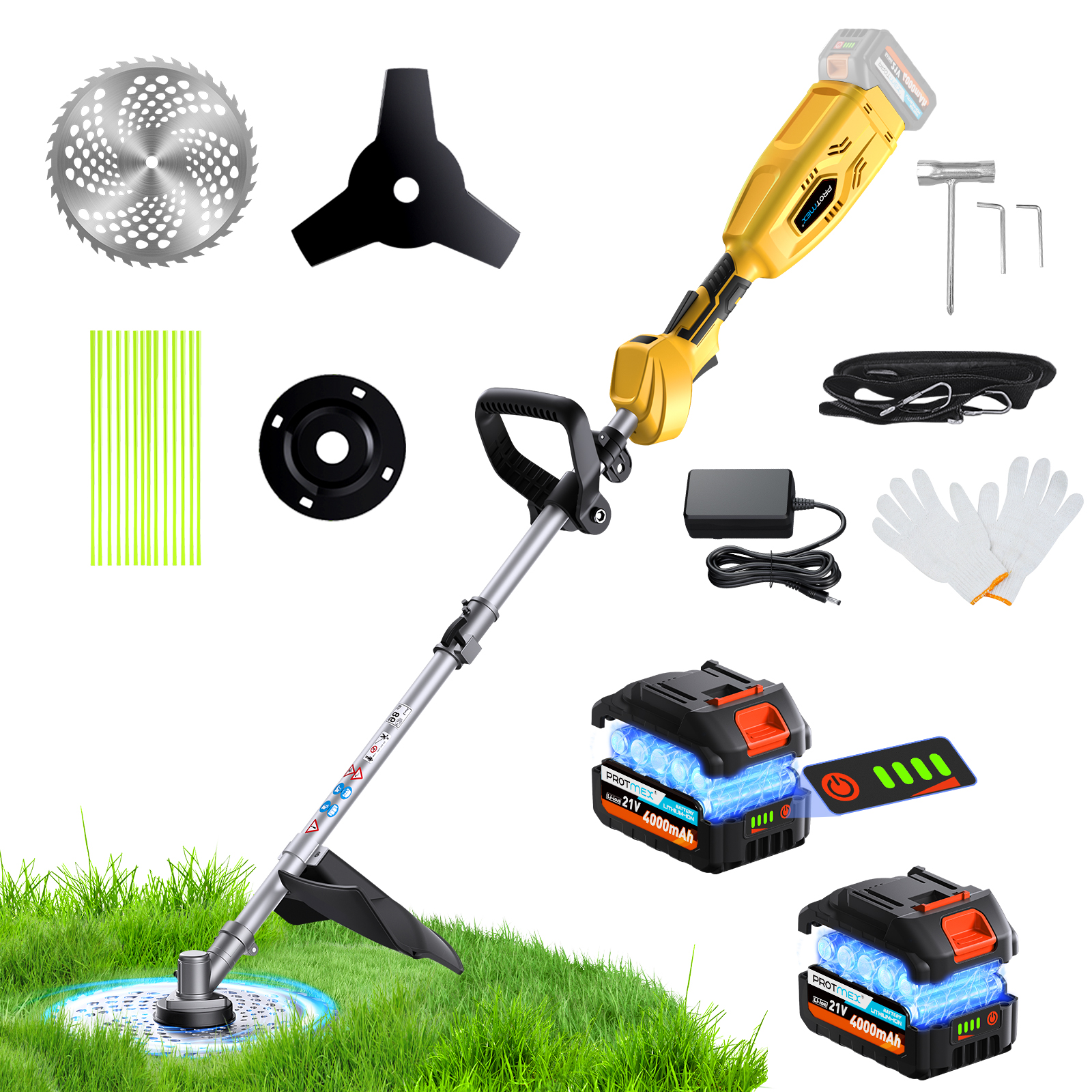 3 in 1 Electric Weed Wacker, 21V 10