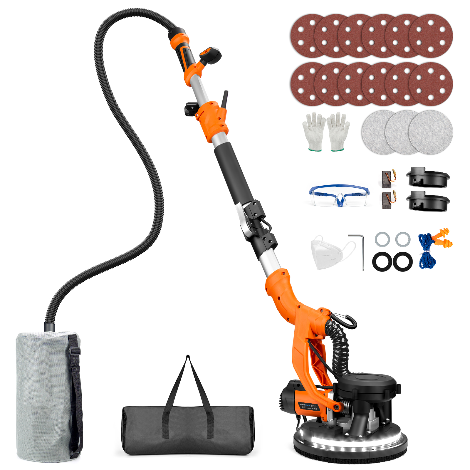 Drywall Sander, 1000W Popcorn Ceiling Removal Tool, Automatic Drywall Sander with Vacuum Dust Collec